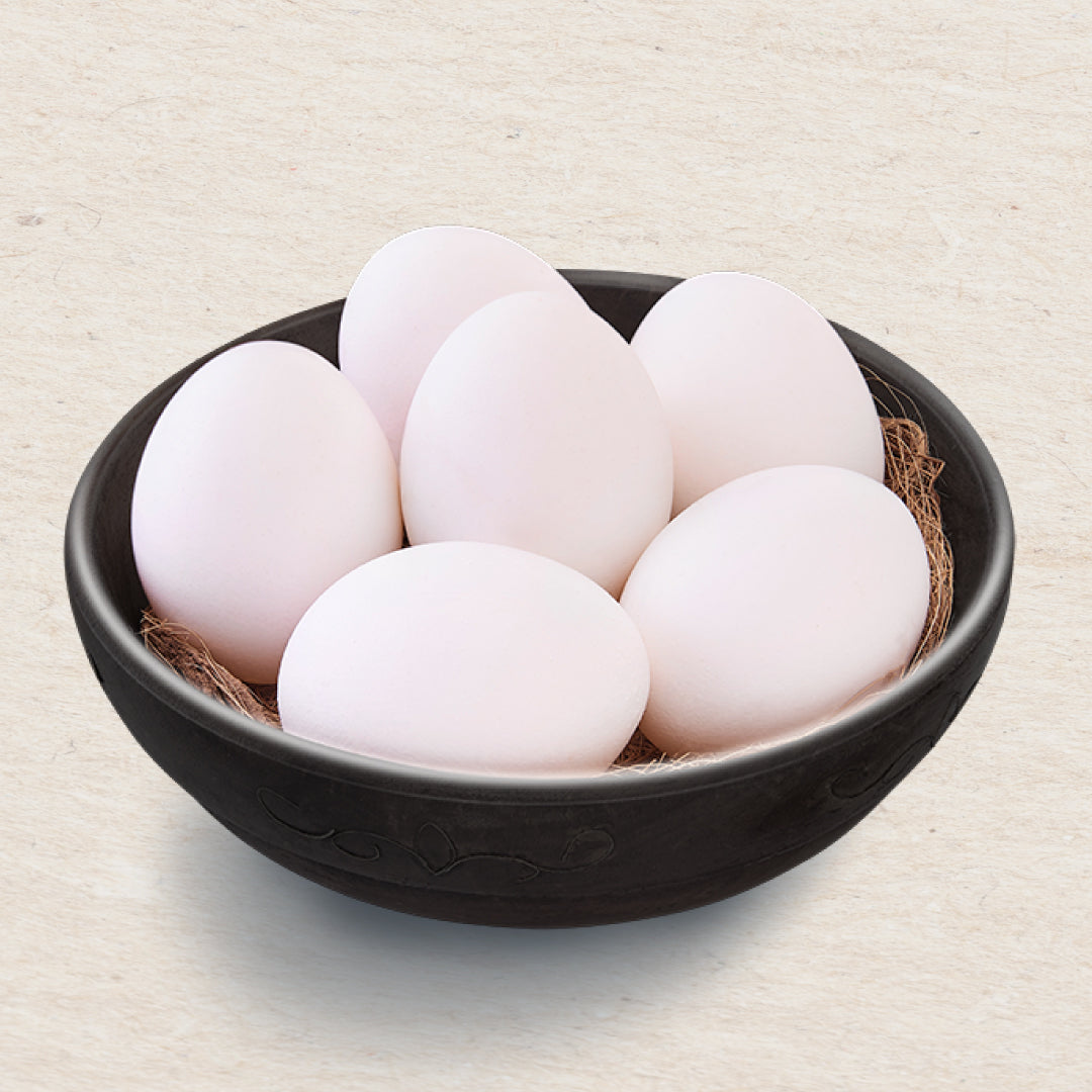 12 White eggs | Free Range Organic Local